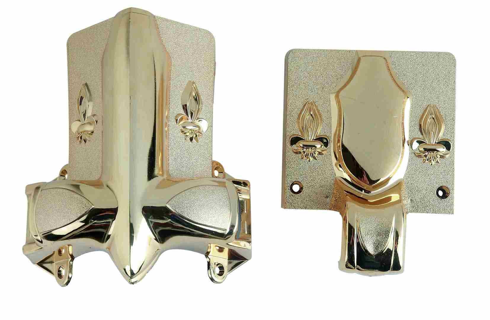 Quality Shining Gold Color Casket Corner 2# LG Casket Decoration And Handles for sale