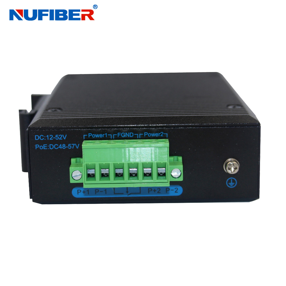 Buy cheap 10/100/1000M 2 Port POE Ethernet Switch SFP Media Converter Industrial SFP to RJ45 POE Din Rail Mount Converter product