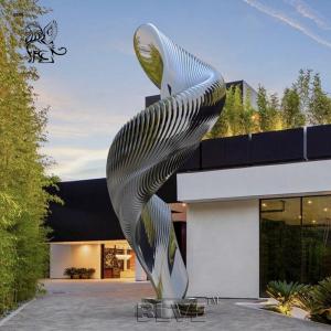 Buy cheap Stainless Steel Abstract Sculpture Metal Garden Statues Polished Modern Art Large Decoration Outdoor product