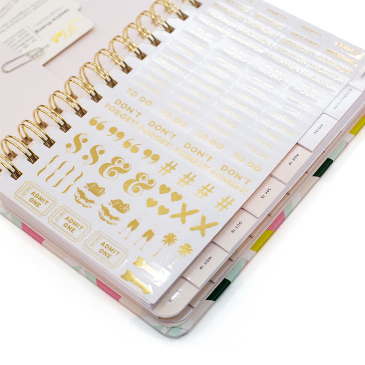 Buy cheap 2mm Organizer Planner Book OPP  Color Printing Personalized Hardcover Notebook With Sticker product