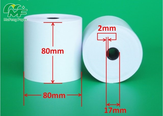 Buy cheap Bio - Degradable 80x80 Thermal Paper Rolls For Hotel Supermarket Worldwide Universal Core product