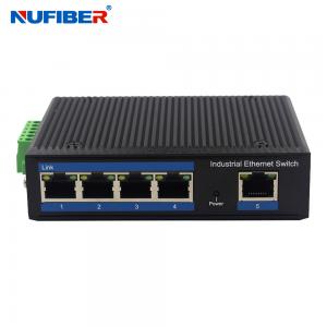 Buy cheap IP40 Din Rail Mount Network Switch Hub 5 Port Gigabit Rj45 UTP Interface product