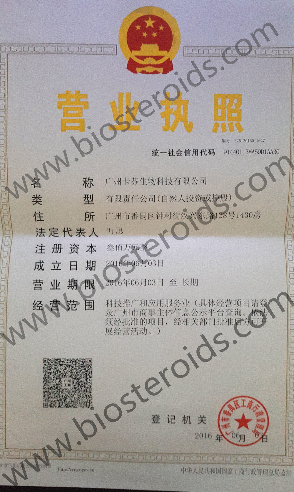 Shanghai Doublewin Bio-Tech Co., Ltd. Certifications