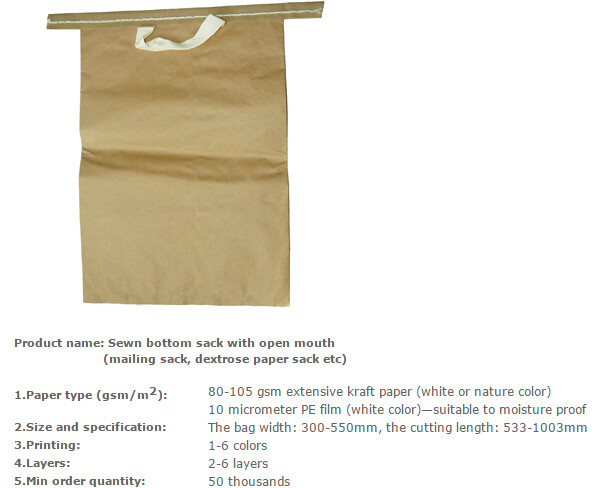 Buy cheap Multiwall paper sack, Medicine packing bag, Maltitol crystal packing bag, Mail paper bag, Grain packing sacks product