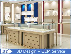 Buy cheap High End Store Jewelry Display Cases , Wood Gold Shop Jewelry Showroom Furniture product