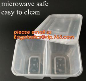 Buy cheap Disposable Plastic 4 Compartment Food Thermal Lunch Container Box,Plastic Takeaway Food Box with conjoined cover bagease product