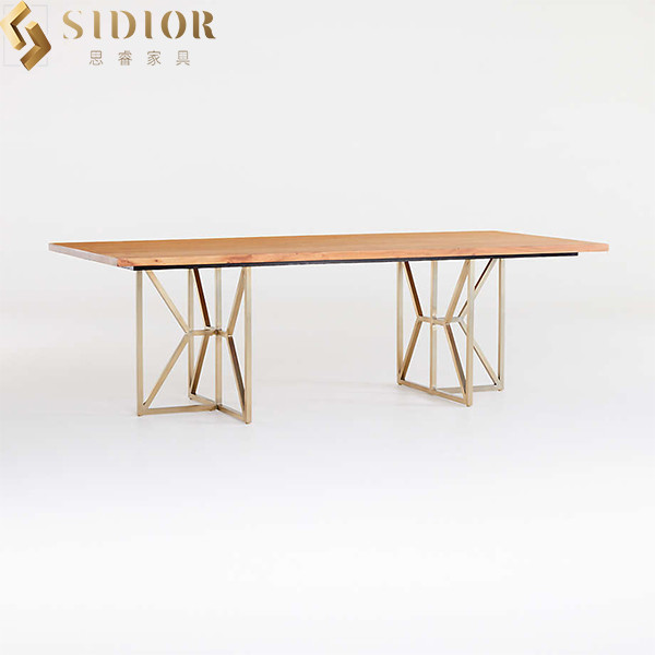 China Italian Style Rectangular Marble Dining Table 2.4m Stainless Steel Base on sale