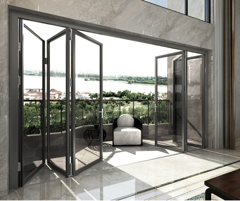 Buy cheap High And Low Waterproof Track Folding Door Humanized Alloy 6063 T5 product