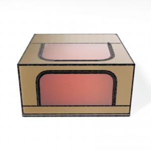 China ACMER Brown Color Laser Enclosure Box Fireproof 700x700x350mm on sale
