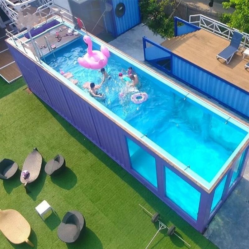 Buy cheap 40 Feet Artificial Steel Structure Surfable Shipping Container Swimming Pool product