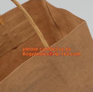 Buy cheap Promotional paper bag in fancy paper and foil logo, Fashion gift paper bag with ribbon handle, Special handle design pap product