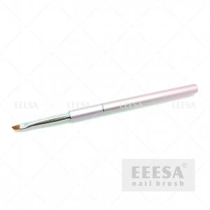 Buy cheap Light Pink Nail Art Brushes Slant Shape 4mm 6mm Nylon Hair Short Metal Handle product