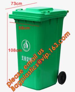 Buy cheap Plastic Wheeled Trash Can Outdoor urban facilities color coded waste bin, Outdoor no wheels trash bins, BAGPLASTICS PAC product
