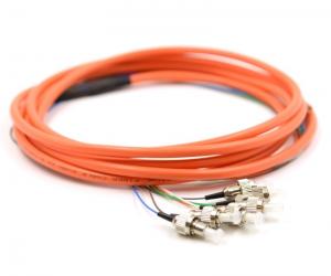 Buy cheap 3m 6 Core Multimode OM1 Optical Pigtail , FC Pigtail For Network Telecom FTTH product