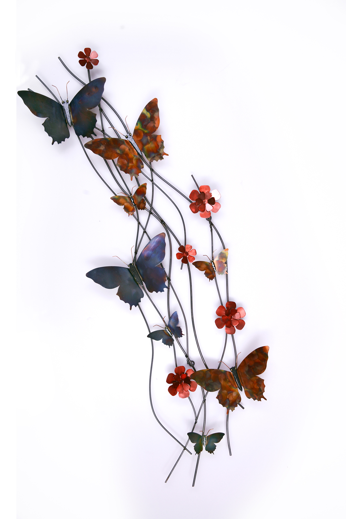 China Colorful metal butterfly wall art home decoration on sale
