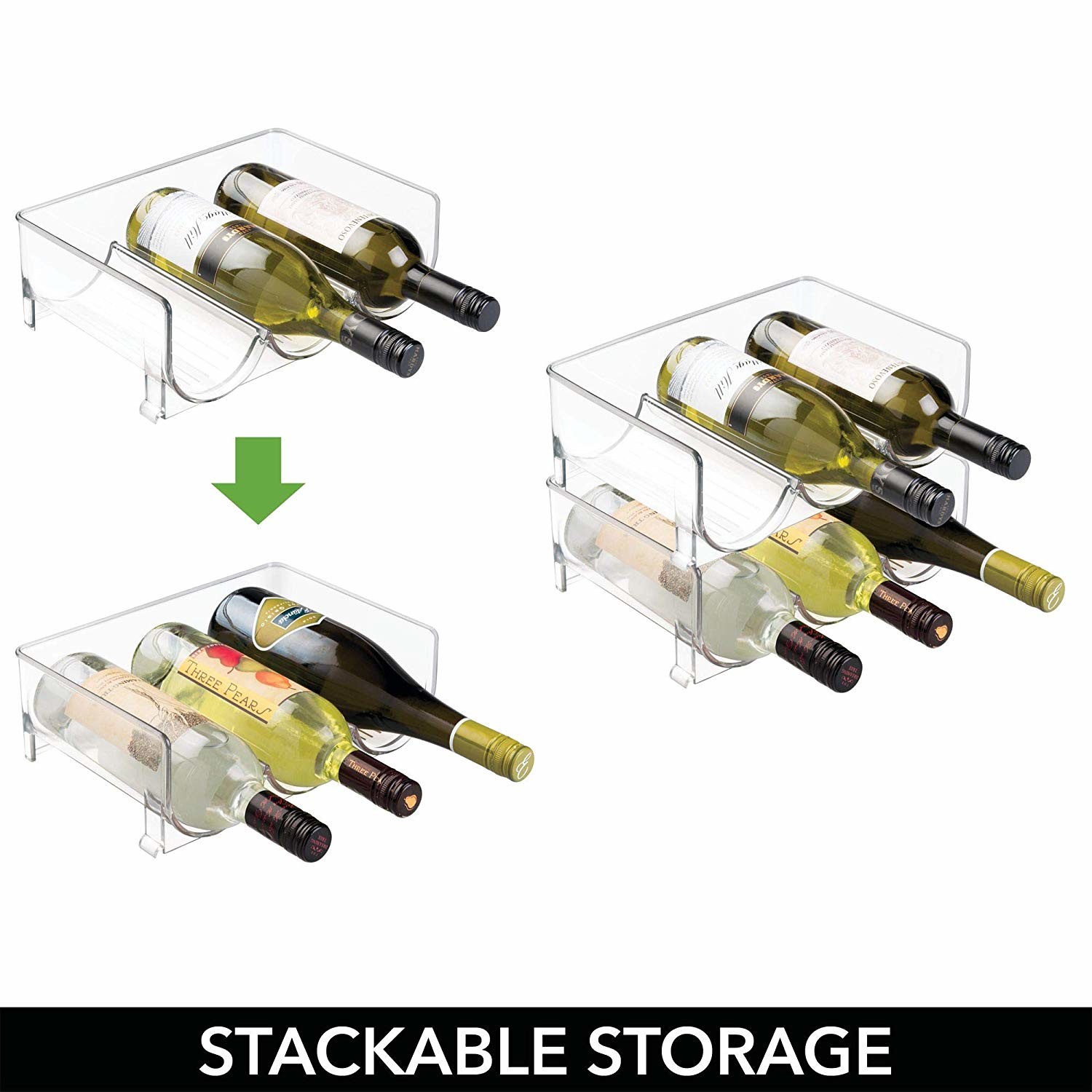 Buy cheap Contemporary Stackable Acrylic Wine Bottle Holder For Kitchen Countertops product