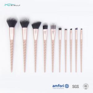 Buy cheap 11 Pieces Plastic Makeup Brushes Set With Three Colors Hair Tips product