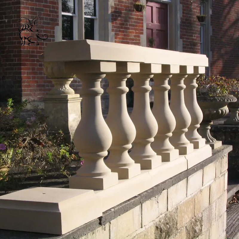 Buy cheap White Marble Stair Railing Designs Natural Stone Roman Balcony Balustrade from wholesalers