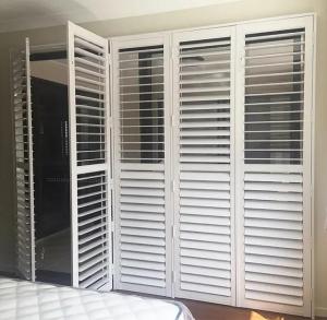 Buy cheap White Color Surface Glass Louver Doors Aluminium Frame French Doors product