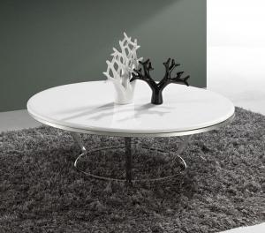 China Contemporary White Marble Round Coffee Table for Living Room Factory Wholesale on sale
