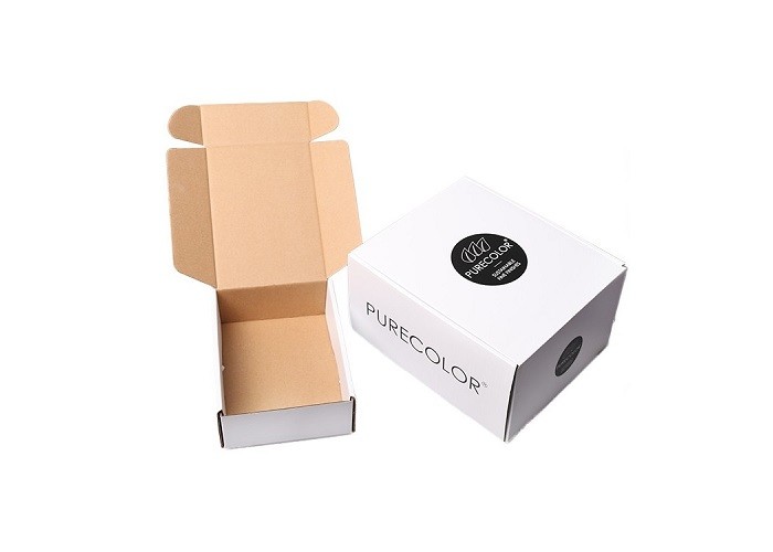 Quality Customized Design Corrugated Mailer Boxes Packaging with White Color for sale