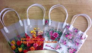 Buy cheap PP Trapezidal Rectangular Flower Package Bags,PP Flower Plastic Carry Bag with Tube Handle,flower pot bag printing PP pl product