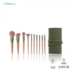 Buy cheap 10 Pieces Concealer Eye Cosmetic Makeup Brush Set Wooden Handle product