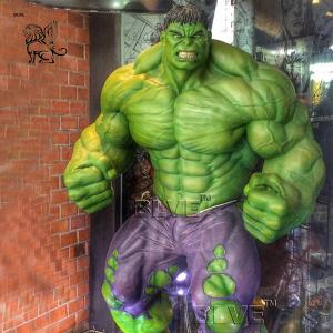 Buy cheap Marvel Superhero Fiberglass Hulk Statue Life Size Resin Sculpture product