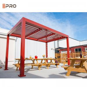 Buy cheap Waterproof Aluminium Louvered Roof With LED Pergola Outdoor product