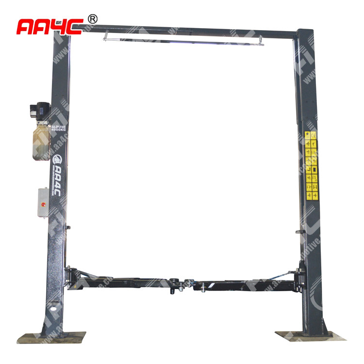 China 3.2T 4T 5T 2 Post Overhead Car Lift For 11 Foot Ceiling Electrical Unlock Baseless on sale