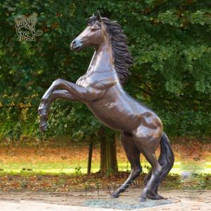 Buy cheap Bronze Garden Horse Statues Life Size Metal Artistic Animal Brass Sculpture Decoration Outdoor product