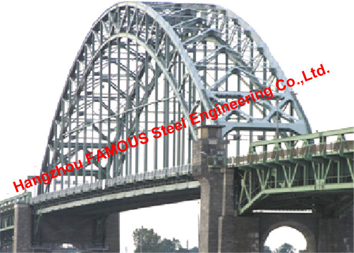 Buy cheap Tied Arch Steel Bridge Deck Construction With Bowstring Arch Girder product