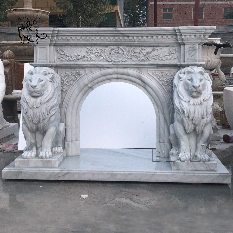 Buy cheap Marble Lion Sculpture Stone Modern Garden Decoration Hand-carved White Life Size product