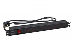 Buy cheap 6 Way 16A Server Rack Power Socket , 3.25KW Rack Mount Power Supply Device product