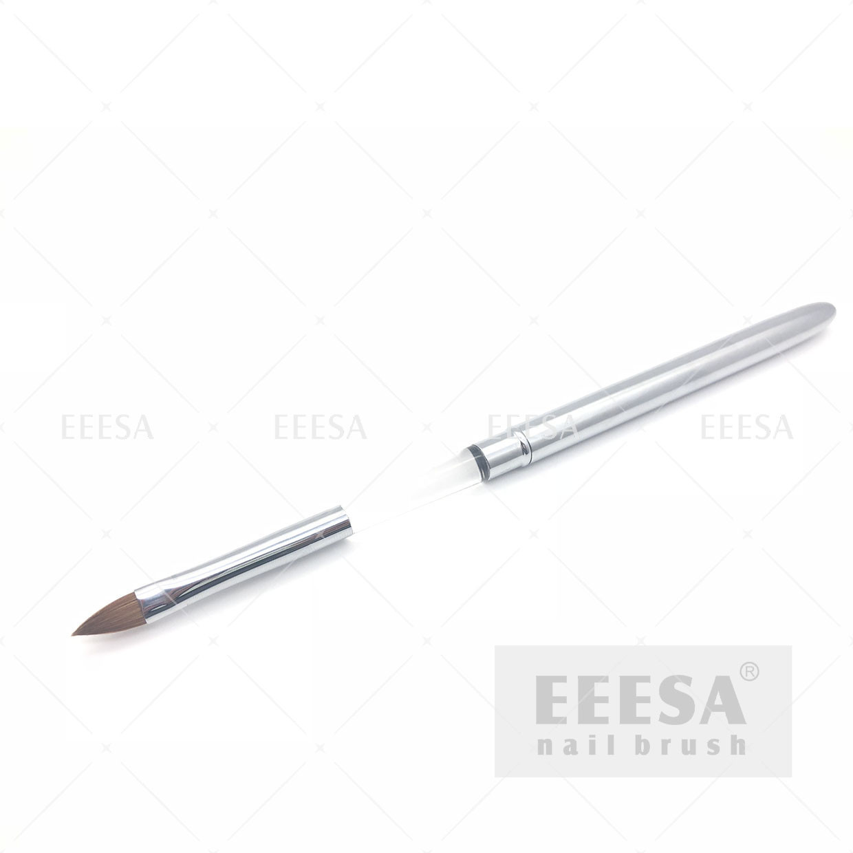 Buy cheap Attachable Silver 3D Nail Brush Symmetric Brush Shape With Cap product