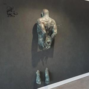 Buy cheap Custom Bronze Man Statue Cast Metal Carft Modern Abstract Art life size product