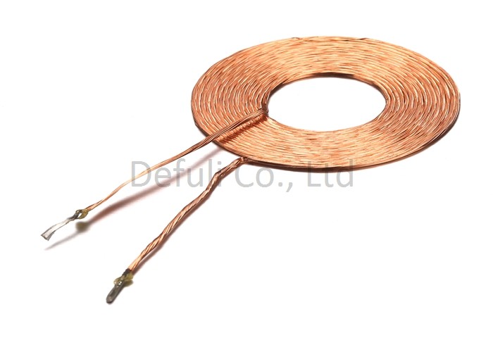 Copper Wire Wireless Power Coil 5V/2A Input With 75% Efficiency , 50*50*2mm Dimension