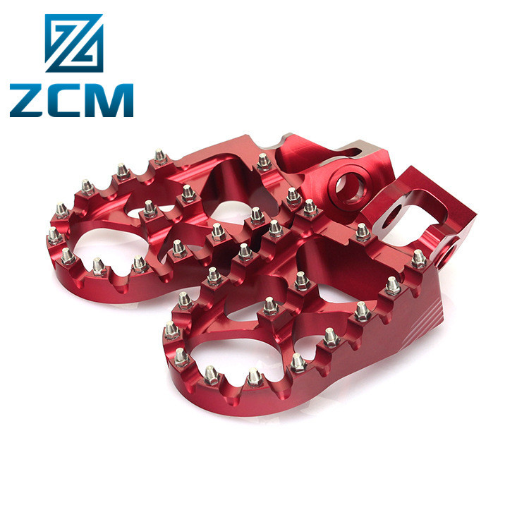 Buy cheap Ra0.6 Customized CNC Machined Parts Red Anodized Aluminum Footpegs product