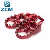 Buy cheap Ra0.6 Customized CNC Machined Parts Red Anodized Aluminum Footpegs from wholesalers