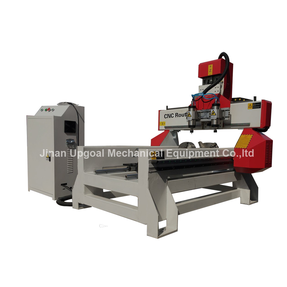 Buy cheap 500*1000mm Flat Cylinder CNC Carving Machine with 2 Spindles 2 Rotary Axis product