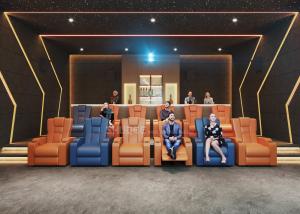 Buy cheap 3D Home Cinema System With Genuine Leather Movie Theater Sofa Seats And Electric Recliner product