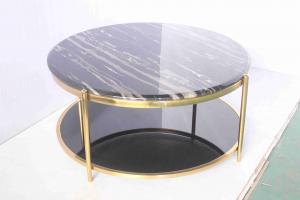 China Modern Luxury Balcony Leisure Round Marble Coffee Tea Table for Small Apartment on sale