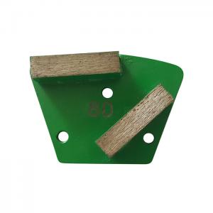 Buy cheap Trapezoid 2 Bars Metal Bond Diamond Grinding Pads For Concrete Floor Grinders product