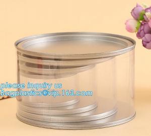 Buy cheap PET Jar 85mm neck size food grade clear PET plastic Can screw type with aluminium easy open endsPackaging plastic can 25 product