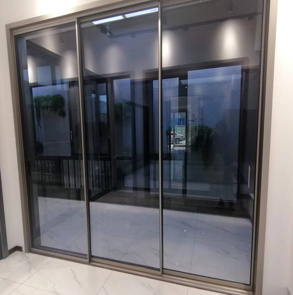 Buy cheap Narrow Frame Slim Aluminum Slide Door Heat Resistant Exterior Sliding Door product