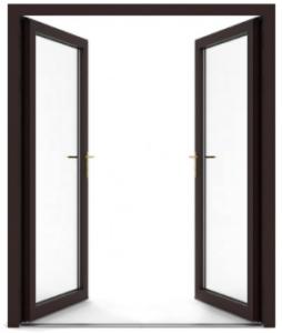 Buy cheap PVDF Coated Aluminium Casement Doors , Toughened Glass External Doors Anodized product