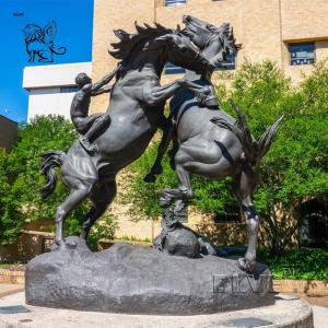 Buy cheap Bronze Horse Fighting Statues Garden Modern Metal Animal Sculpture Decoration Square Large Outdoor product