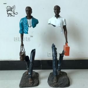 Buy cheap Abstract Art Bruno Sculptures Life Size Bronze Les Voyageurs Statues product