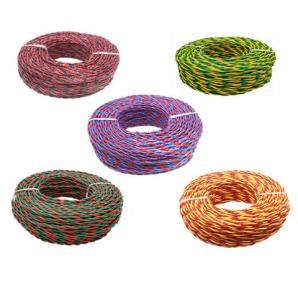 Buy cheap 300/300V 18awg 2 core 1.0mm2 pair twisted pvc insulated electrical cable wire product