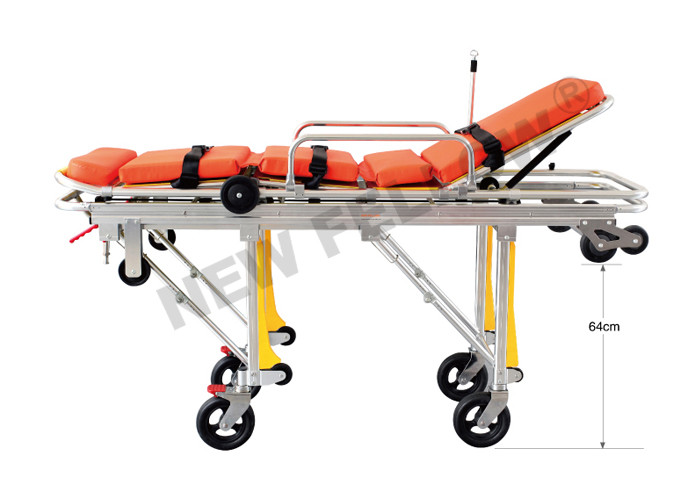 Quality Flexible Heavy Duty Big Ambulance Stretcher Chair Trolley , Folding Stretcher With Wheels for sale